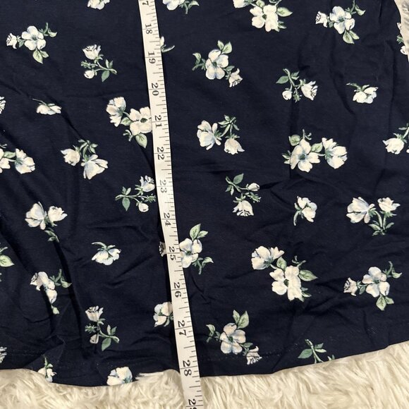 Old Navy womens NWT 4X blue floral Luxe tee short sleeve prairie boho timeless - Picture 10 of 13
